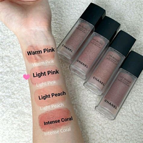 chanel water fresh tint colors|Chanel les beiges colour chart.